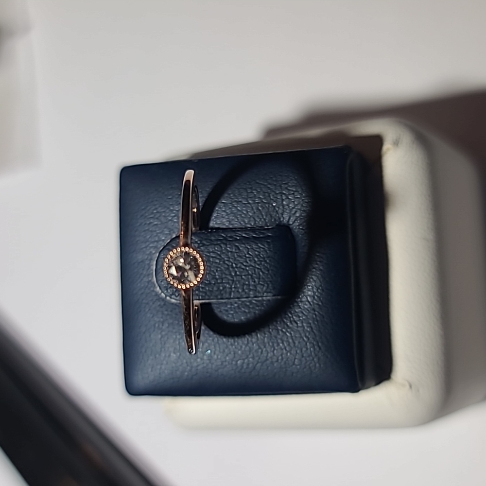 14KT rose gold and diamond ring